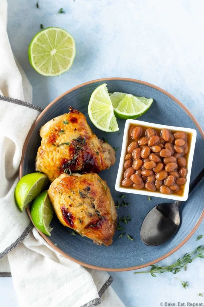 honey lime baked chicken thighs