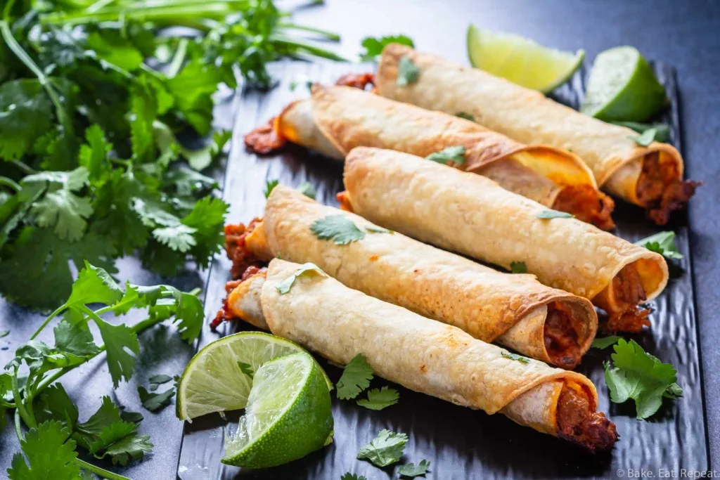 crispy baked turkey taquitos