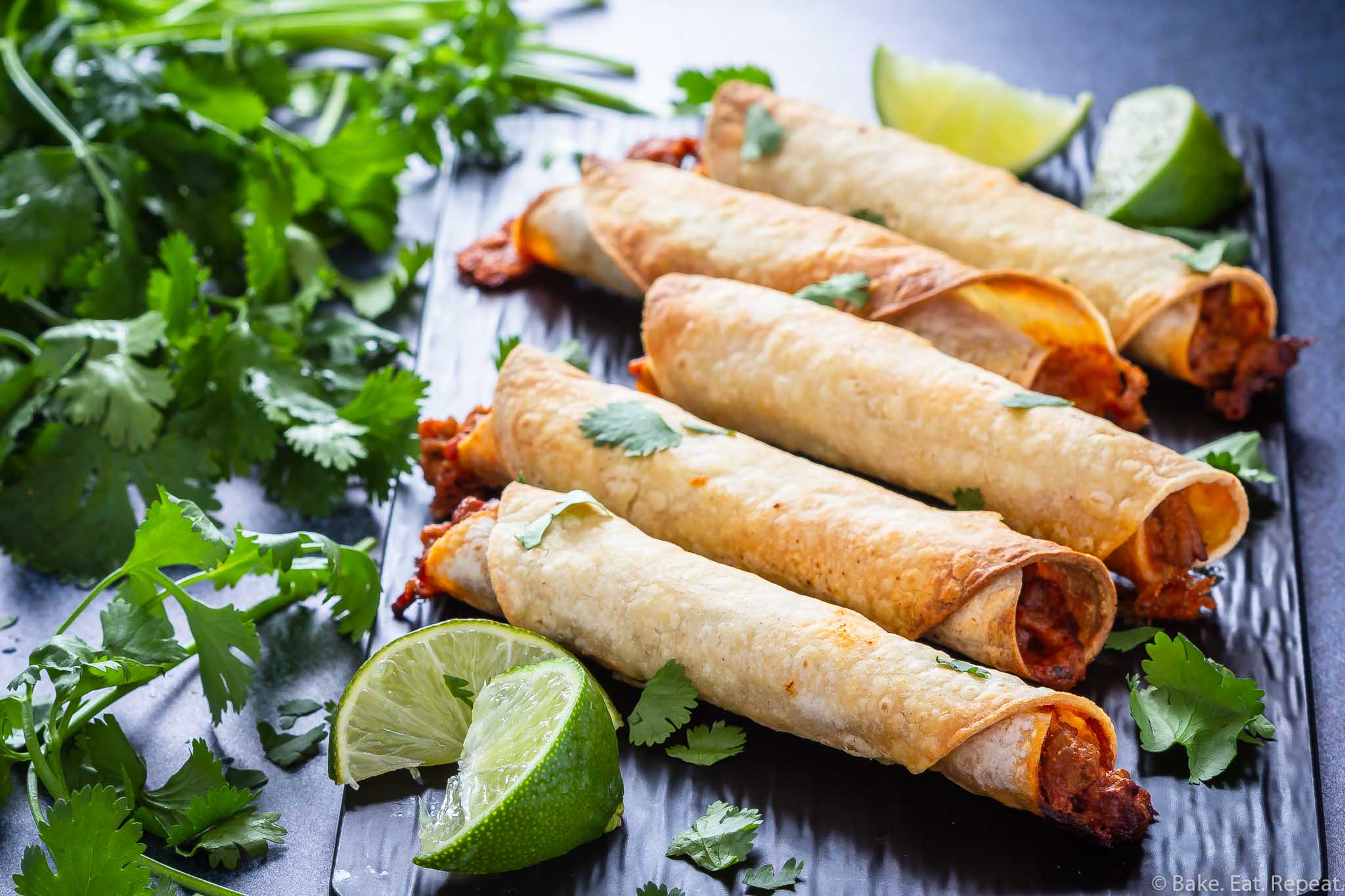 Baked Taquitos - Bake. Eat. Repeat.