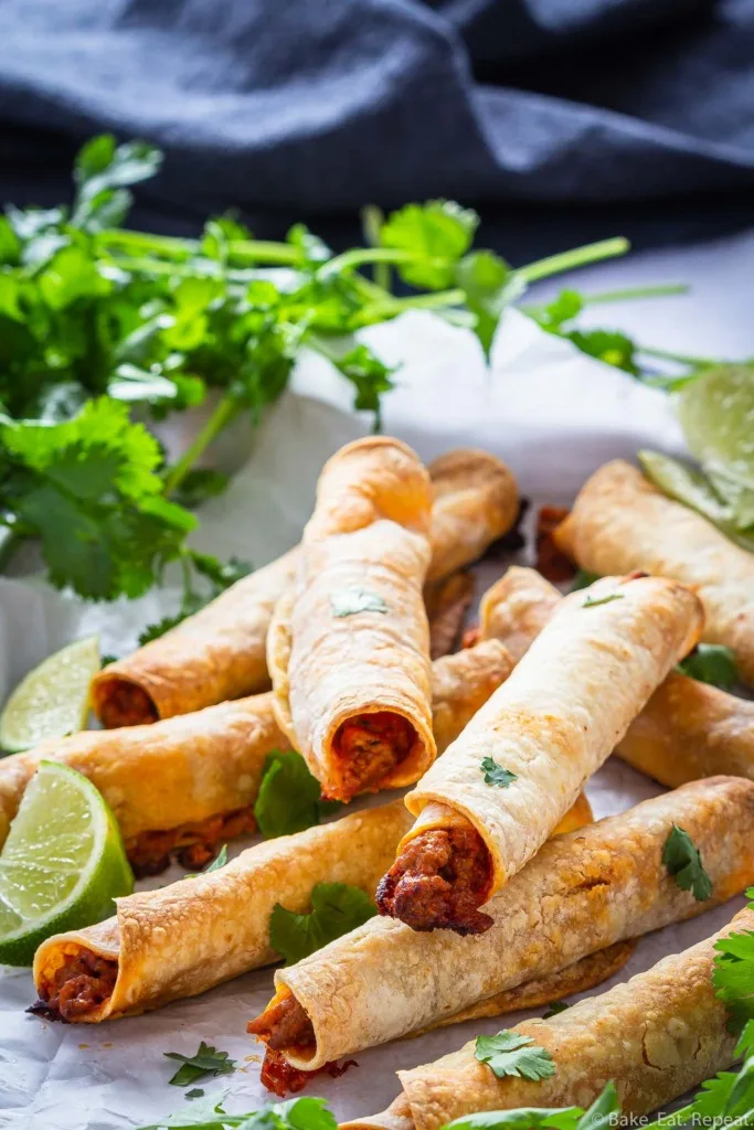 crispy baked taquitos