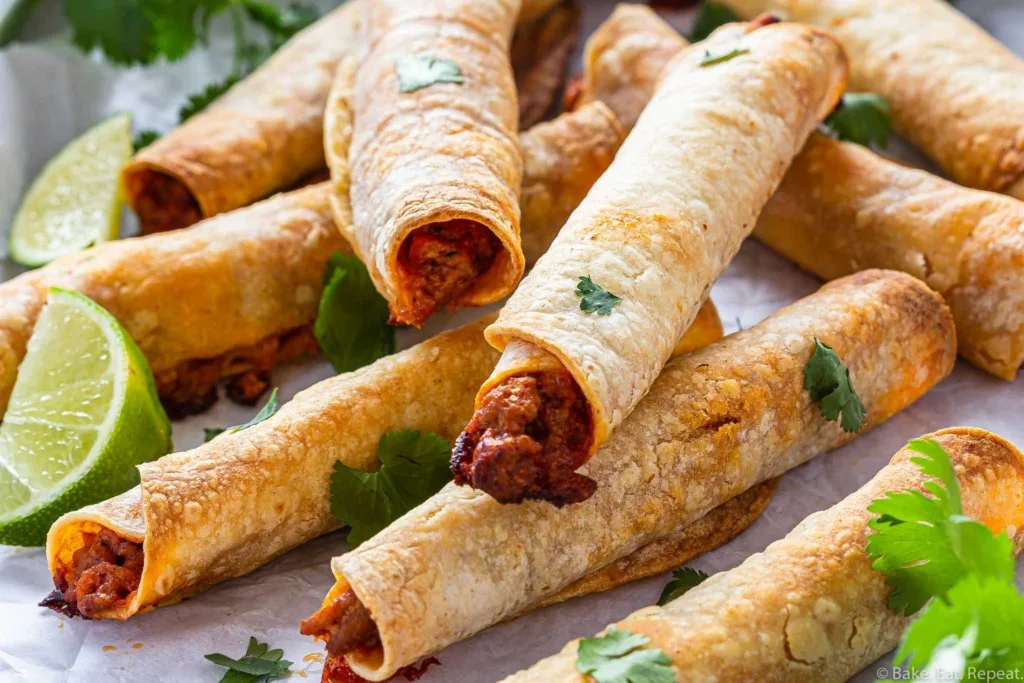 homemade air fryer taquitos