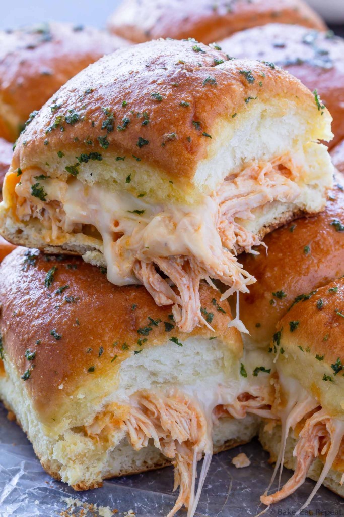 homemade buffalo chicken sliders