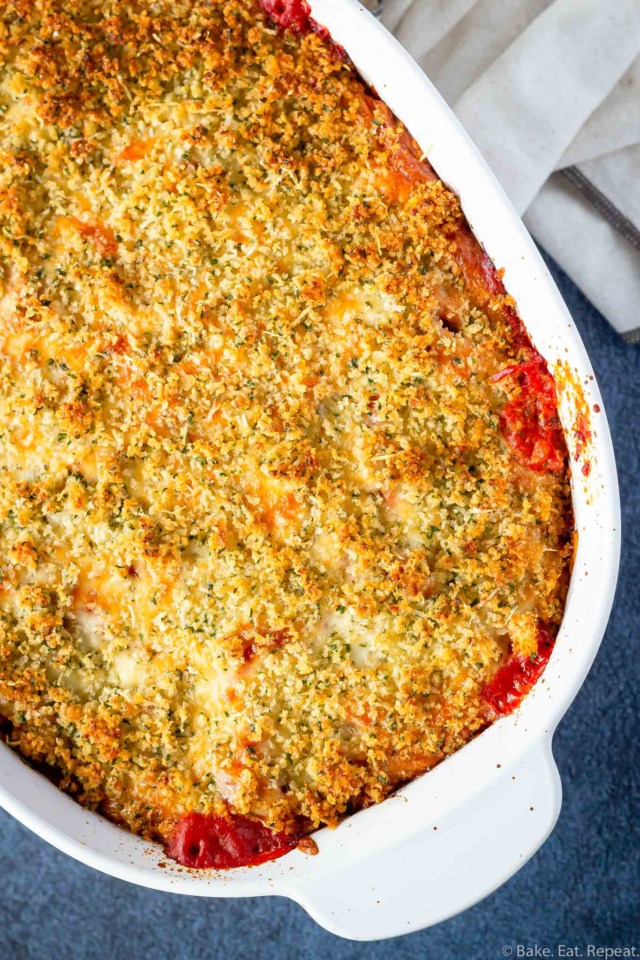 Chicken Parmesan Casserole - Bake. Eat. Repeat.