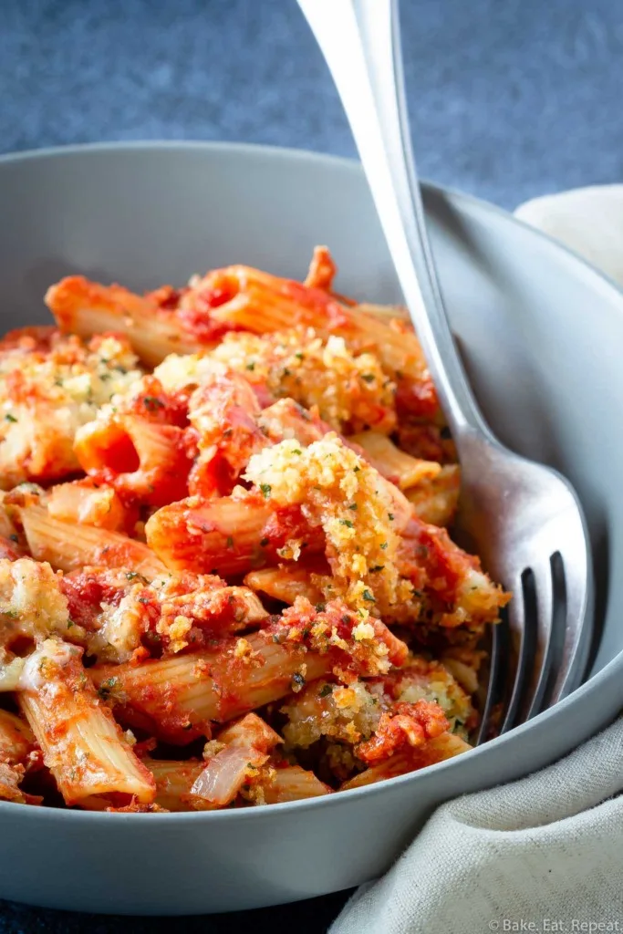 chicken parmesan baked pasta