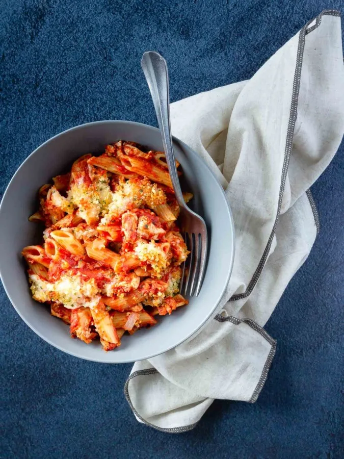 chicken parmesan baked penne