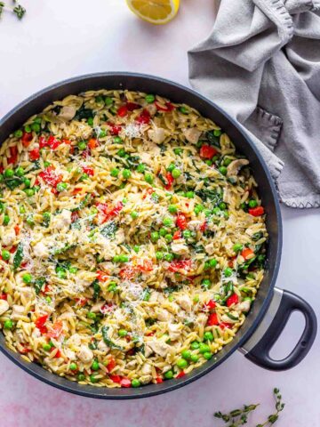 Lemon Orzo With Chicken And Parmesan - Bake. Eat. Repeat.