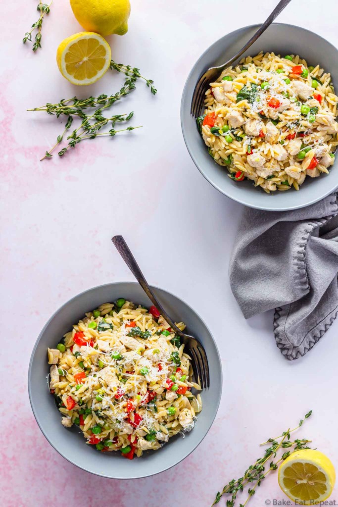 lemon pasta with chicken and parmesan