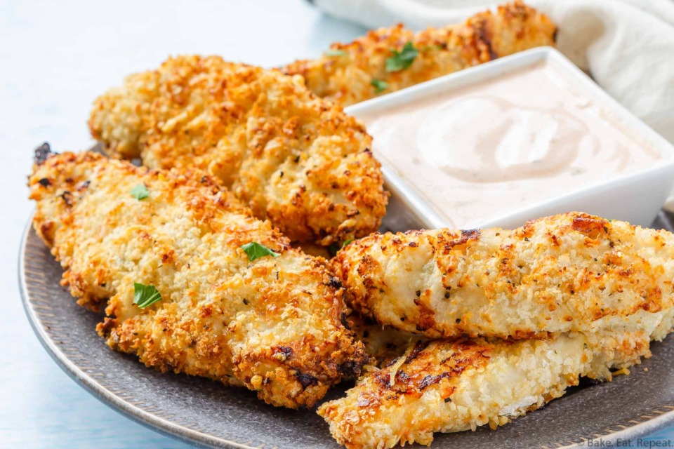 Air Fryer Chicken Tenders - Bake. Eat. Repeat.