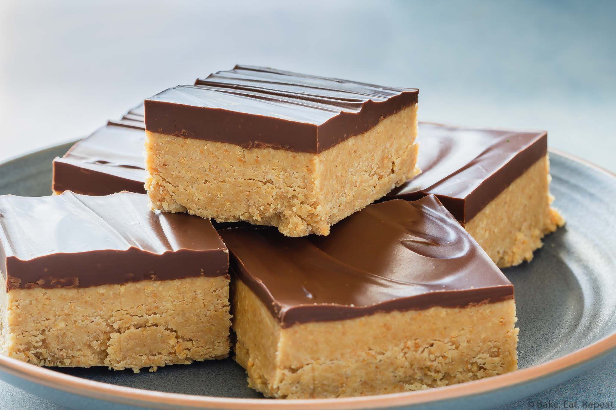 Chocolate Peanut Butter Bars - Bake. Eat. Repeat.