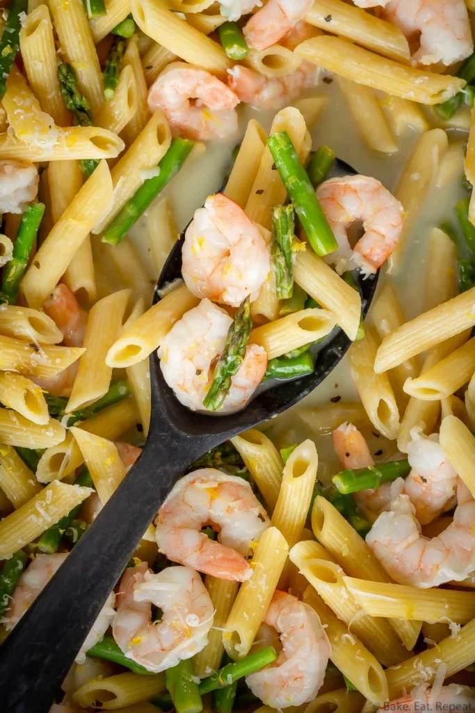 lemon shrimp one pot pasta