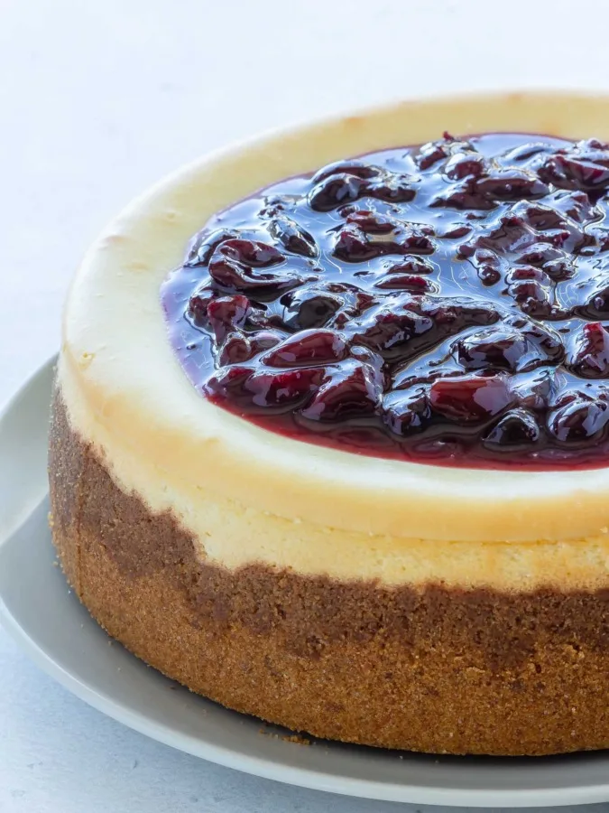 homemade cherry cheesecake