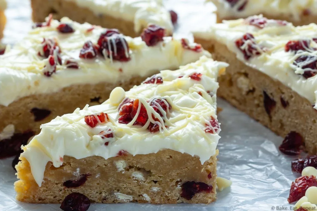 homemade cranberry bliss bars