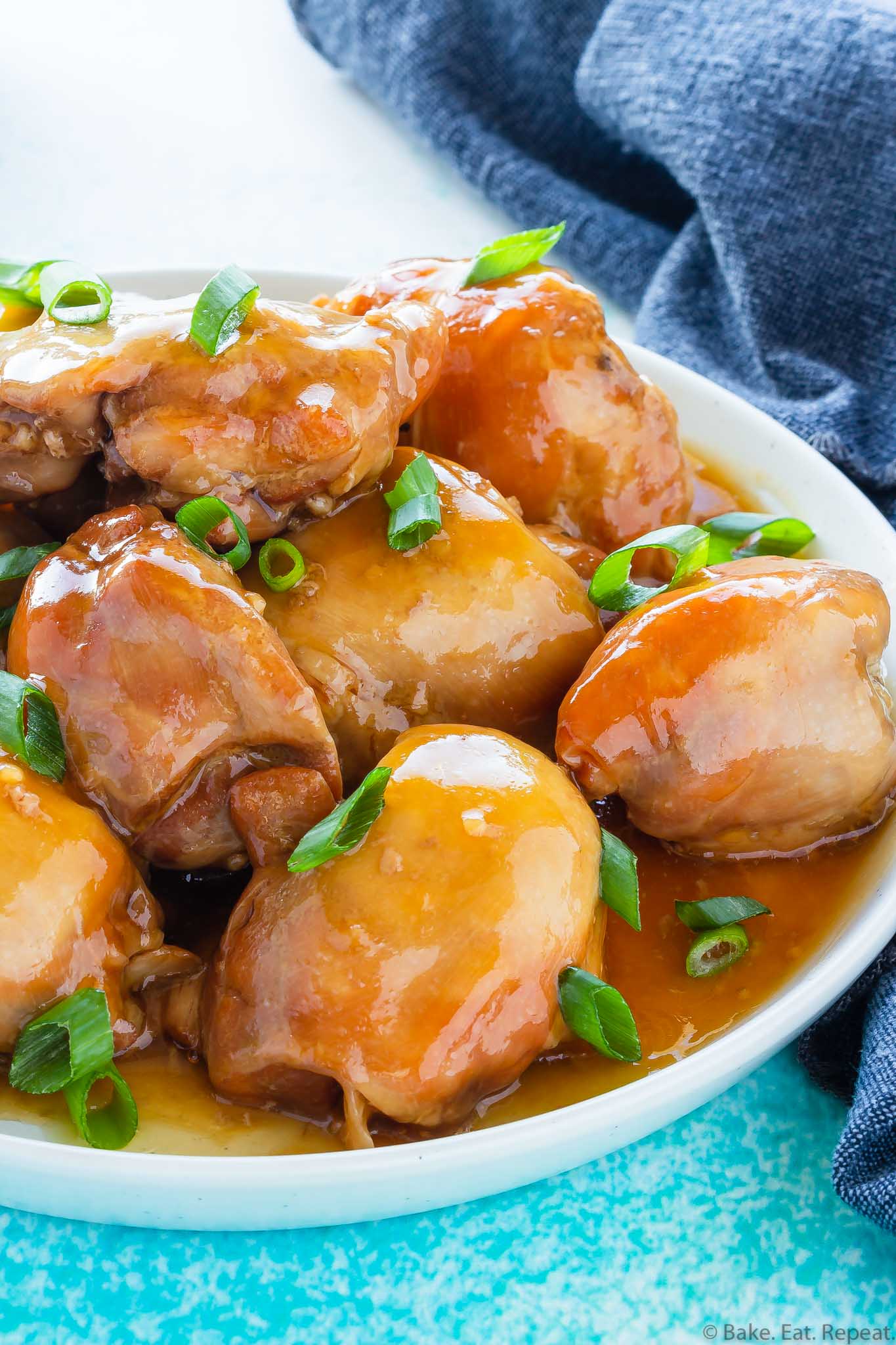 Instant Pot Honey Garlic Chicken Thighs - Bake. Eat. Repeat.