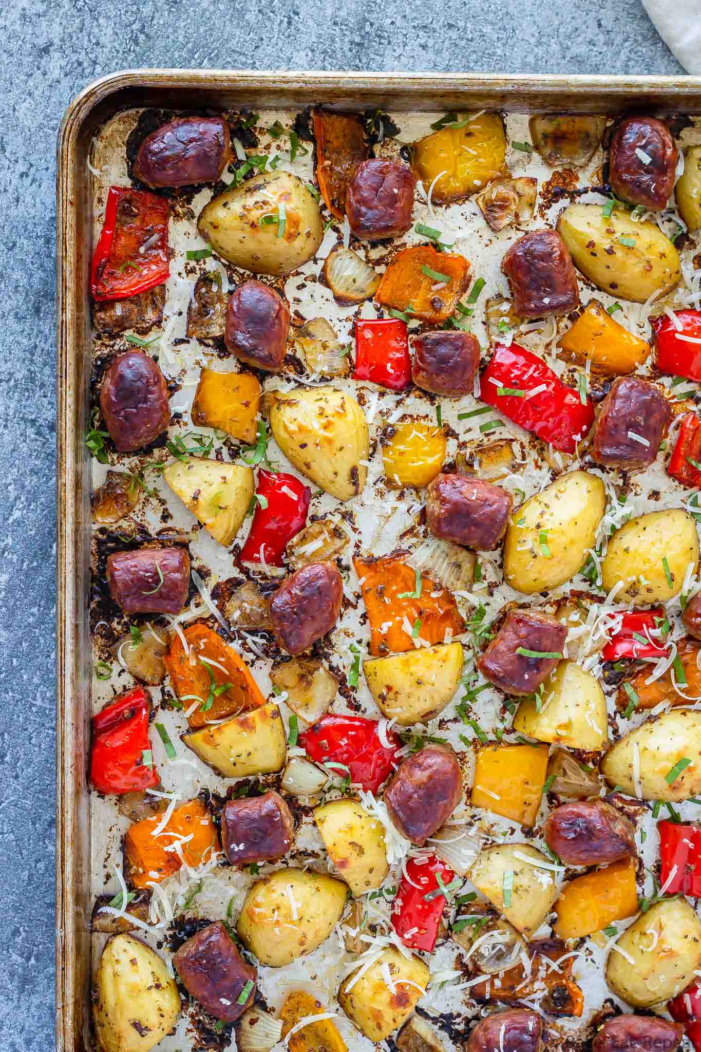 Sheet Pan Italian Sausage and Peppers - Bake. Eat. Repeat.