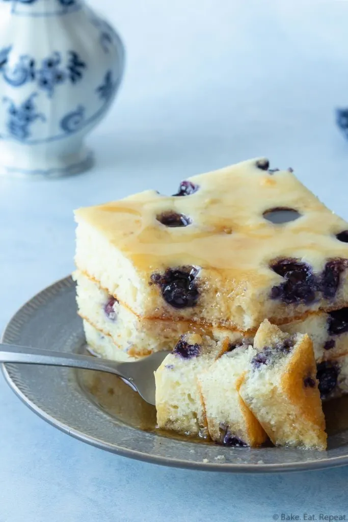 easy sheet pan blueberry pancakes