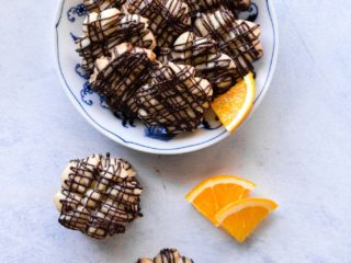 chocolate orange whipped shortbread cookies