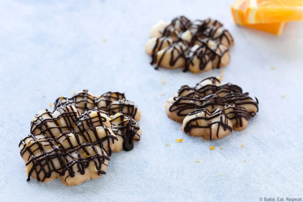 chocolate orange shortbread cookies