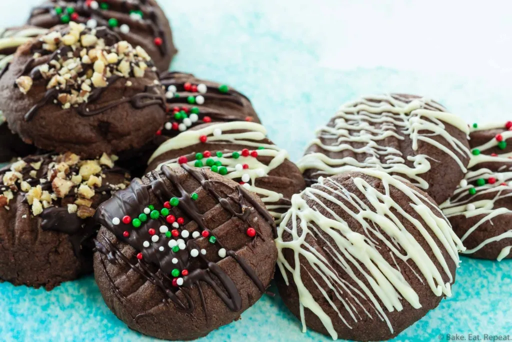 chocolate whipped shortbread cookies