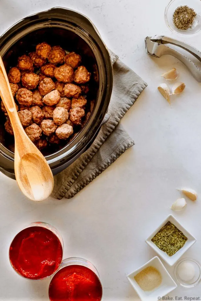 slow cooker Italian meatballs