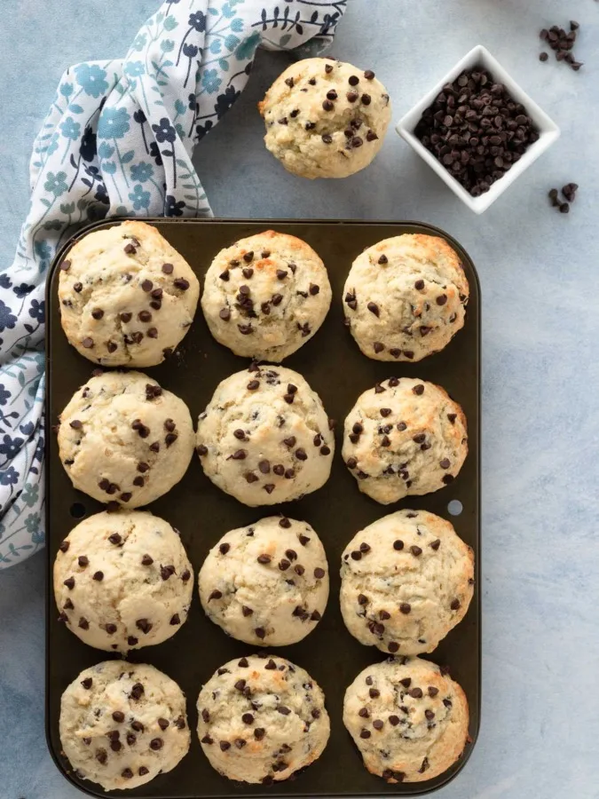 easy chocolate chip muffins