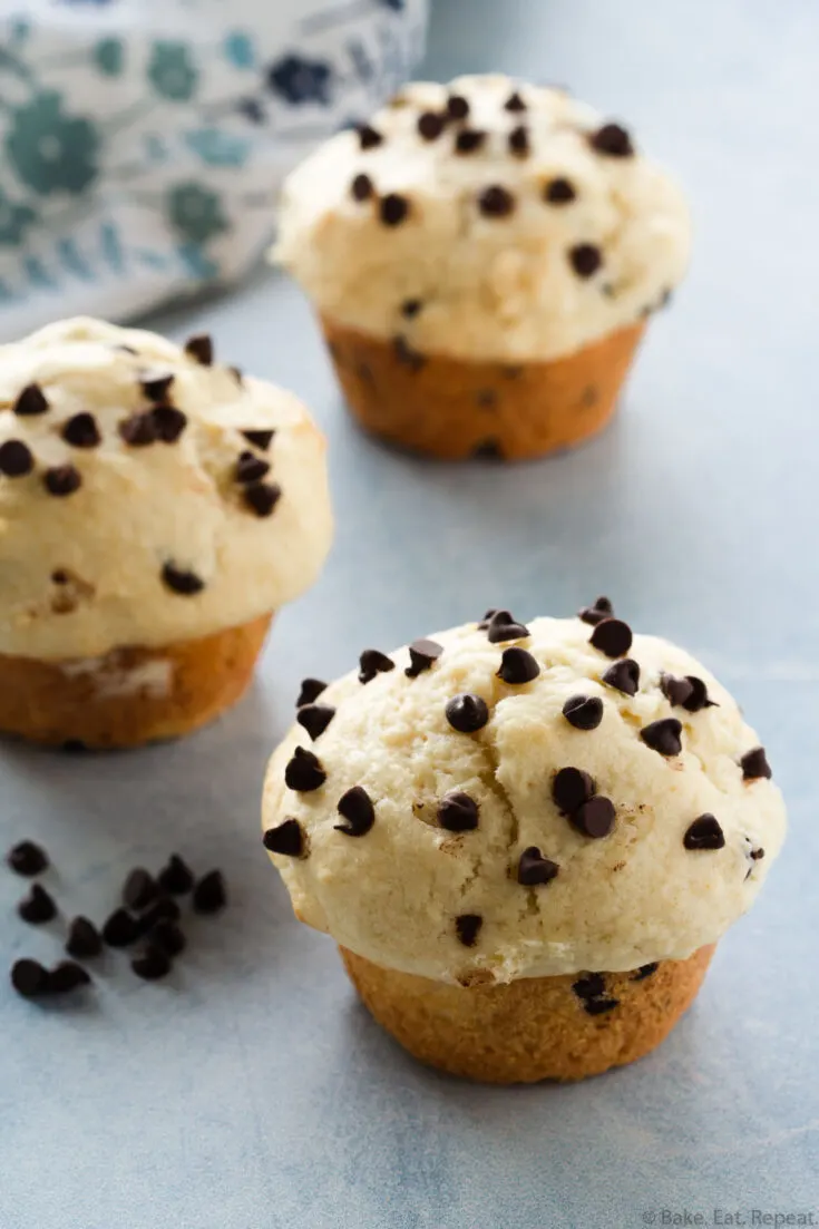 one bowl chocolate chip muffins