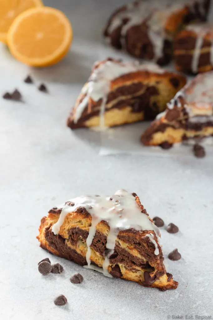 marble chocolate oranges scones