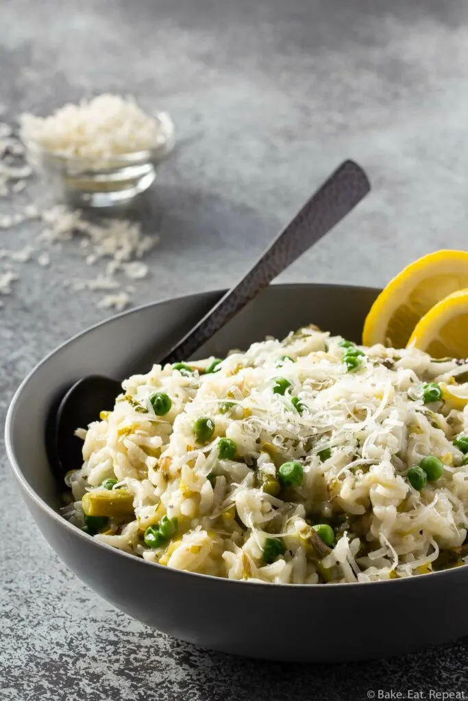 Instant Pot Parmesan Rice and Peas - The Recipe Pot