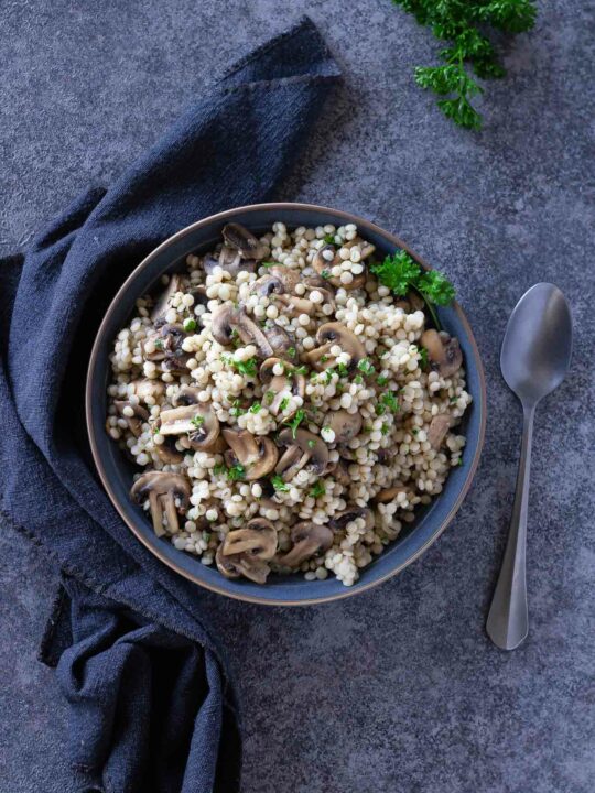 Israeli Couscous with Mushrooms
