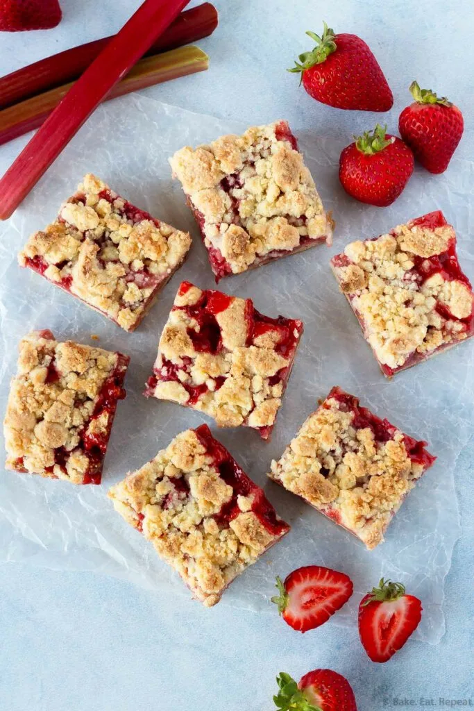 strawberry rhubarb bars