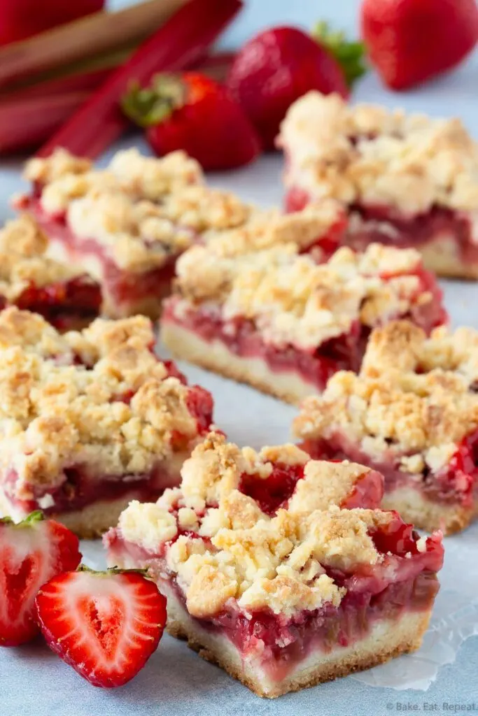 strawberry rhubarb bars