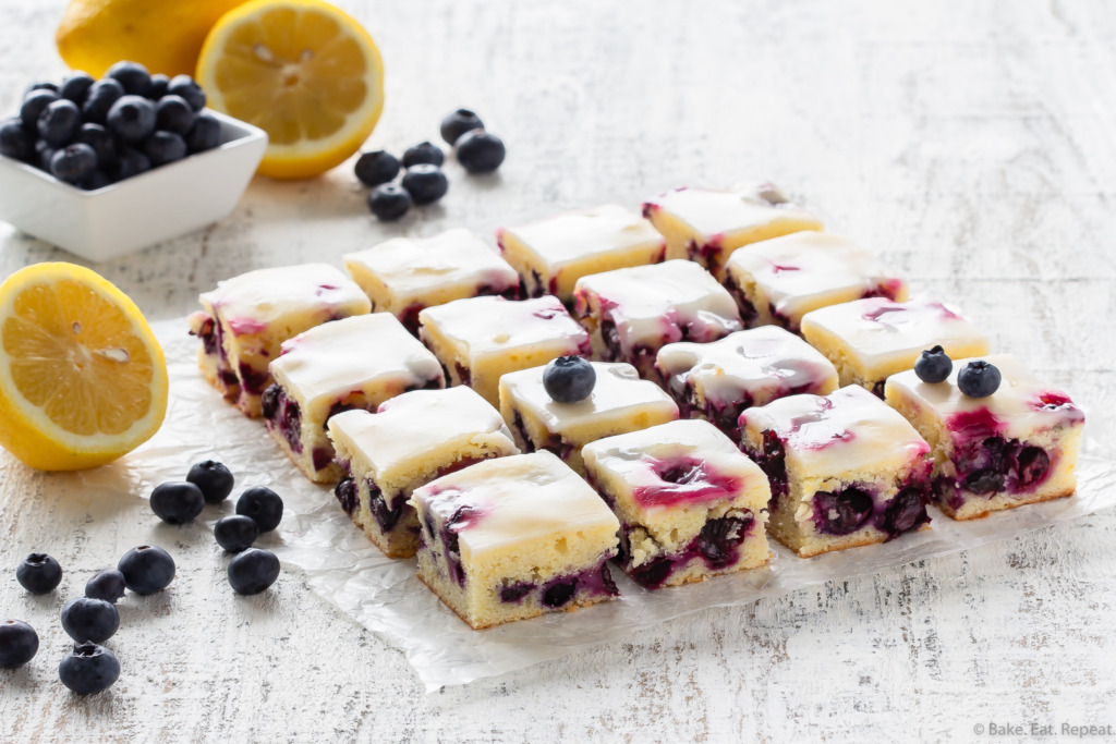 Blueberry Lemon Blondies - Bake. Eat. Repeat.