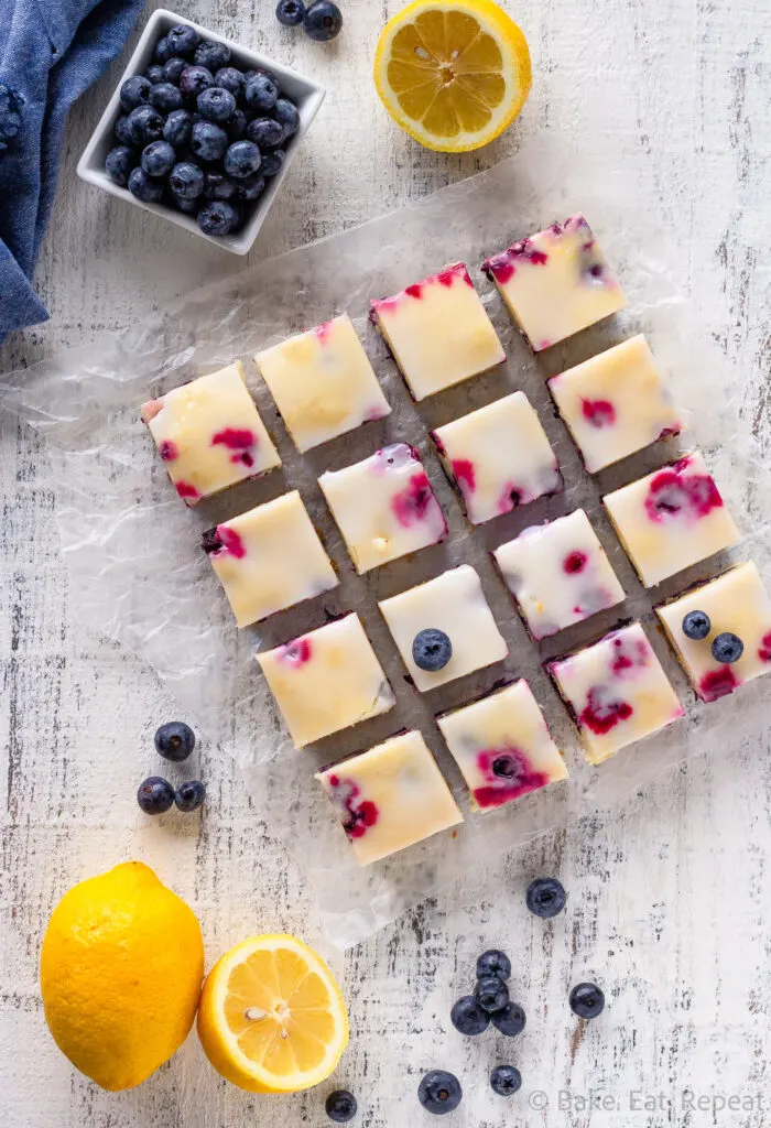 blueberry lemon blondies