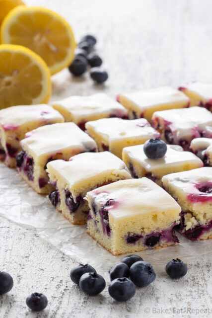 Blueberry Lemon Blondies - Bake. Eat. Repeat.