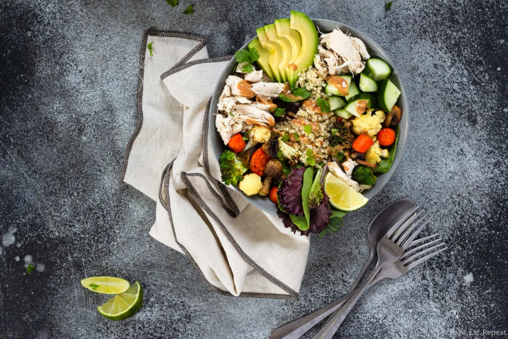 easy power bowls with chicken