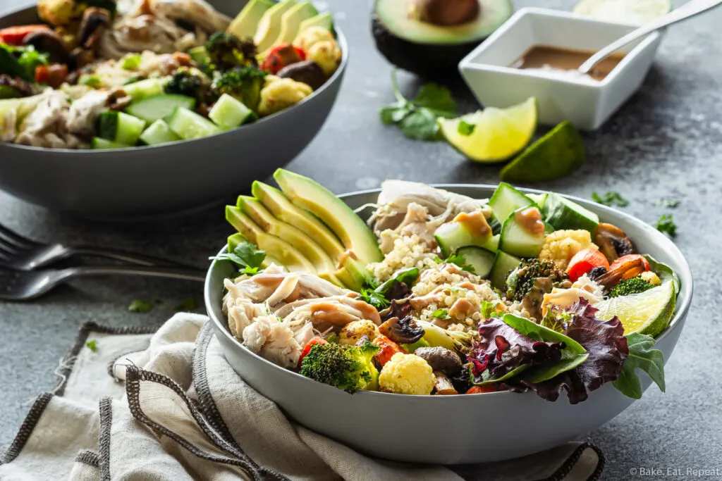 easy chicken buddha bowls