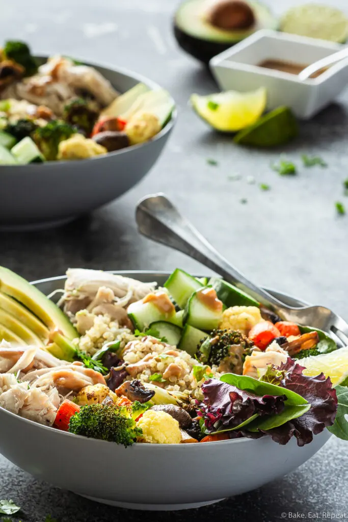 easy chicken buddha bowls