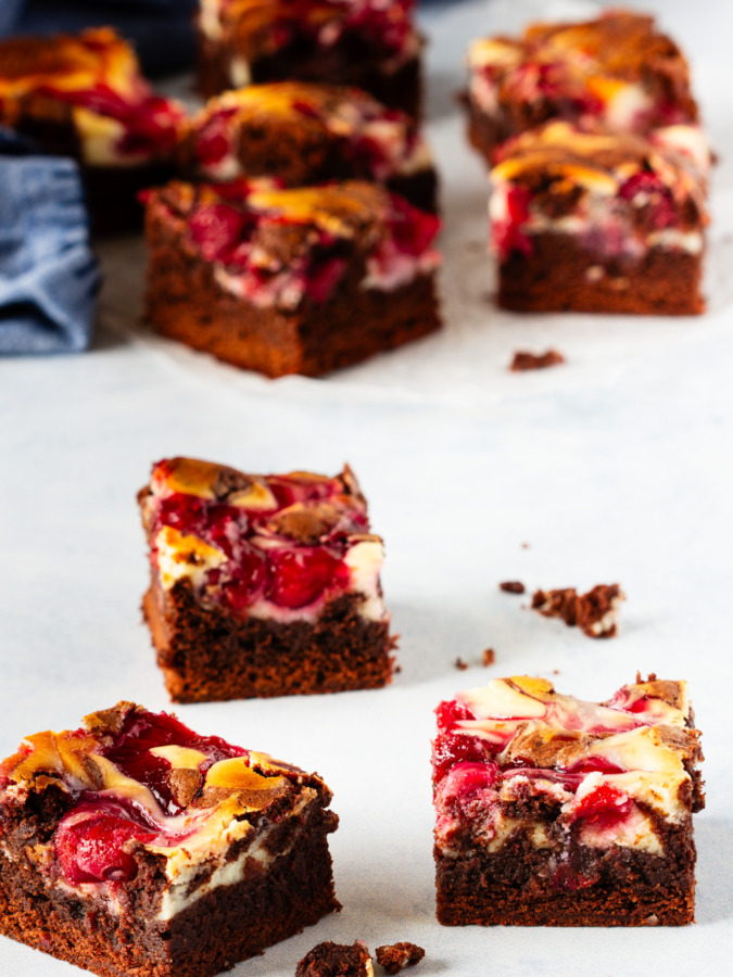 cherry cheesecake brownies