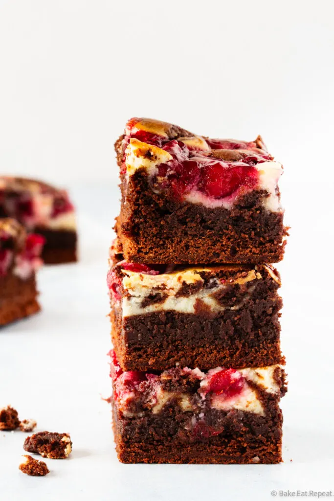 easy cherry cheesecake brownies