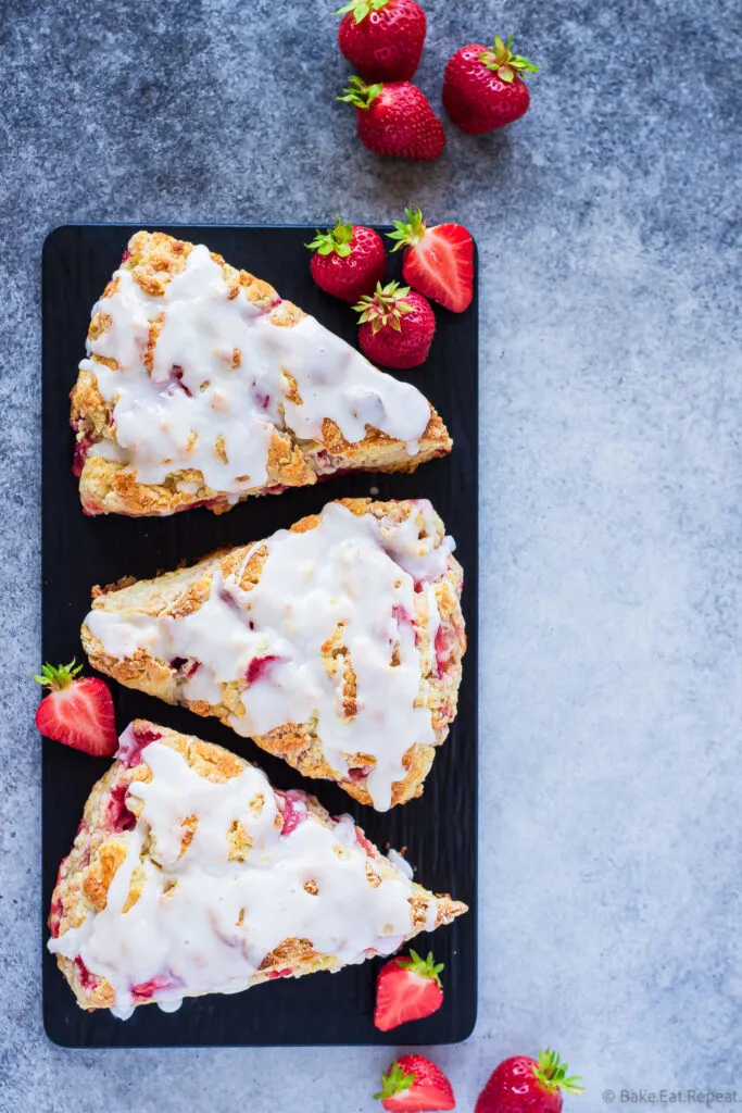 strawberry cream scones