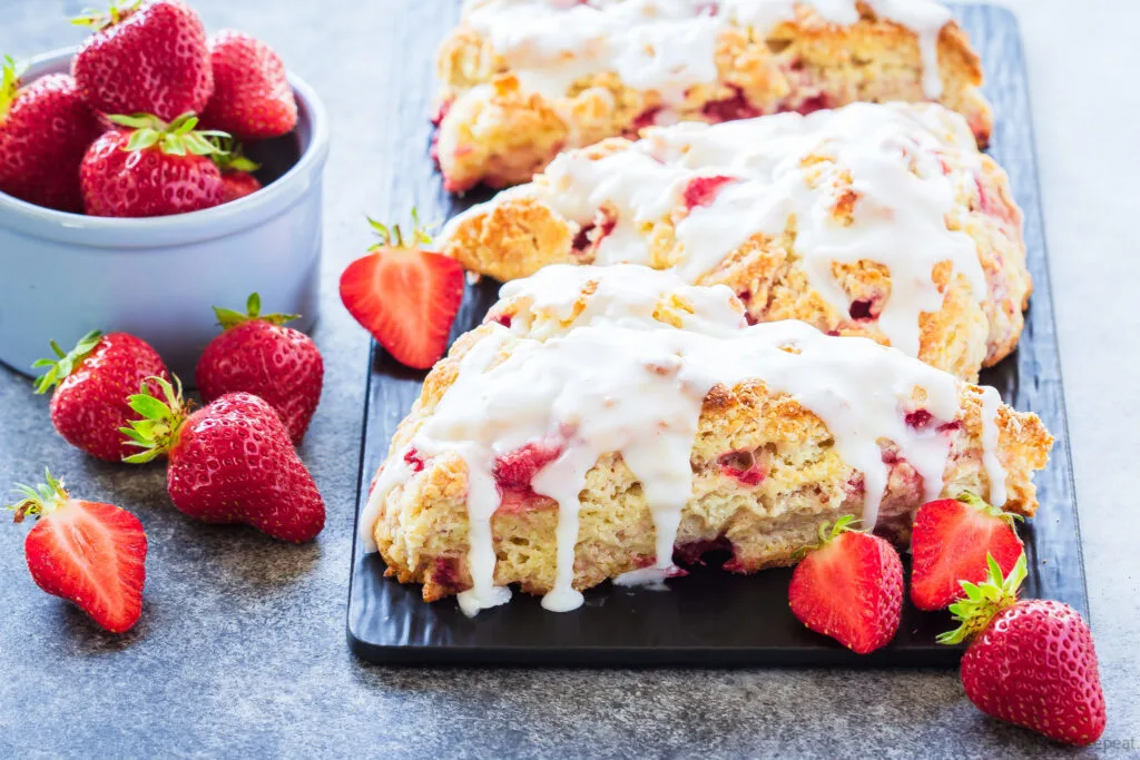 fresh strawberry scones