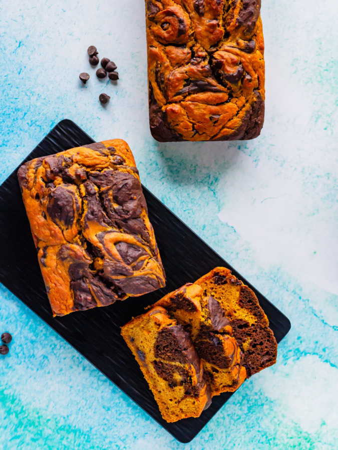 Marbled Chocolate Pumpkin Bread