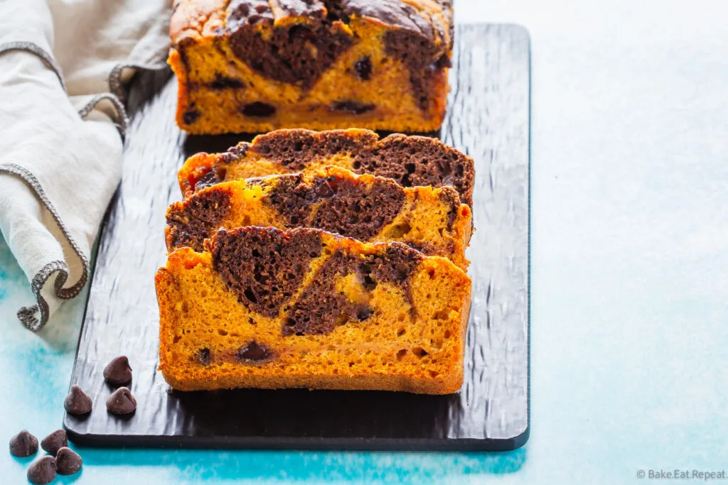 marbled chocolate pumpkin bread