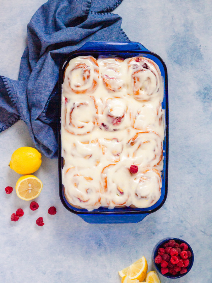 raspberry lemon sweet rolls