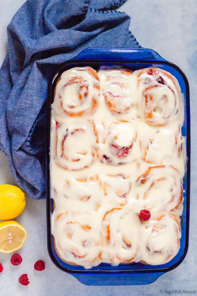 lemon raspberry sweet rolls