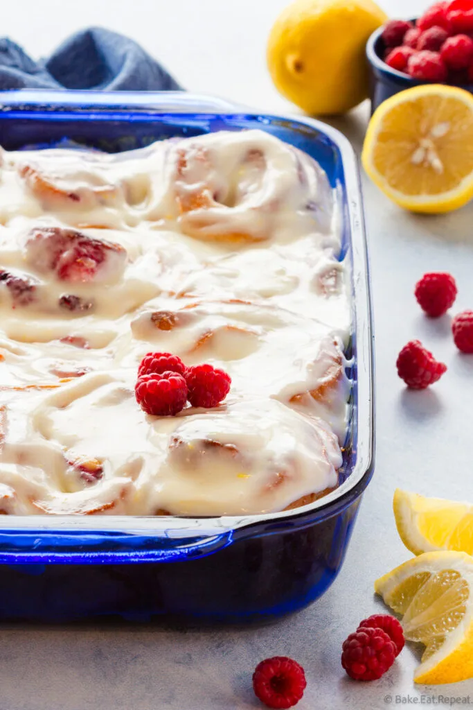 lemon raspberry sweet rolls