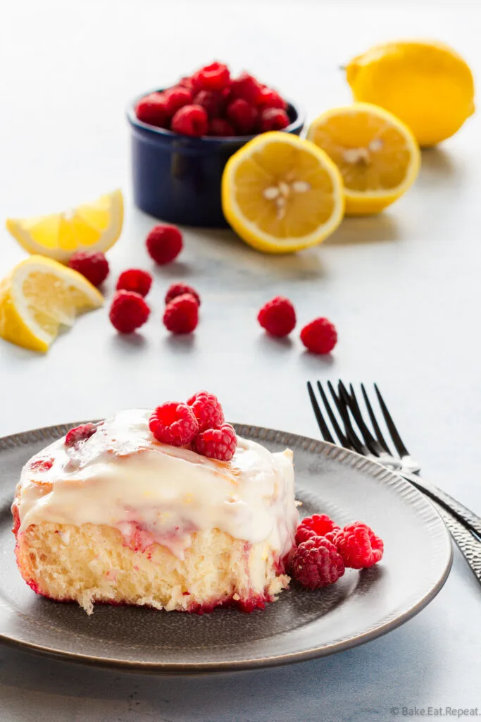 raspberry lemon sweet rolls