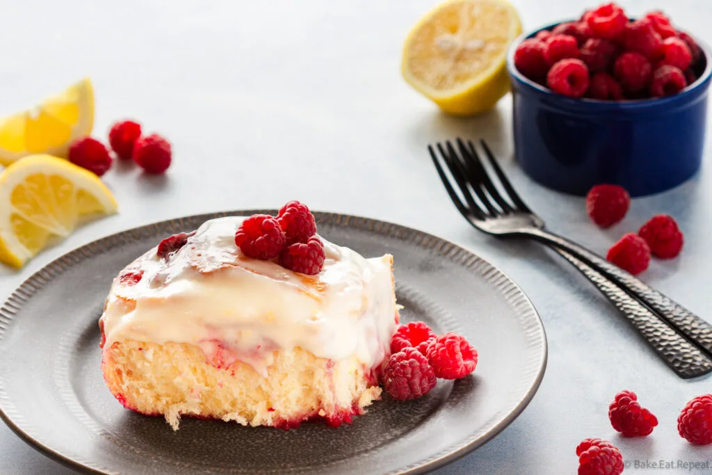 raspberry lemon sweet rolls