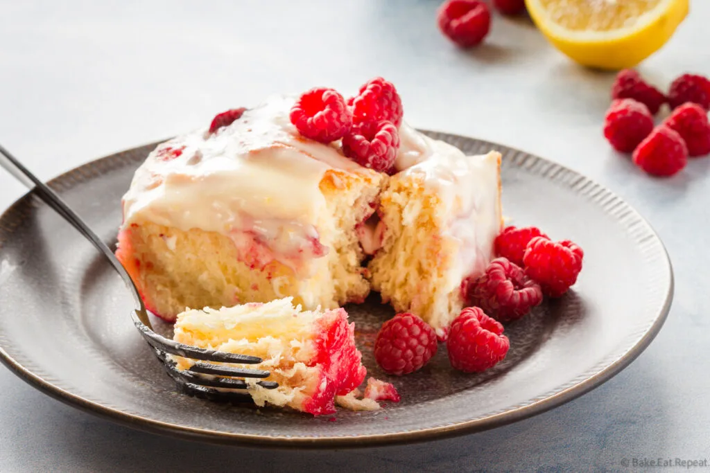 raspberry lemon sweet rolls