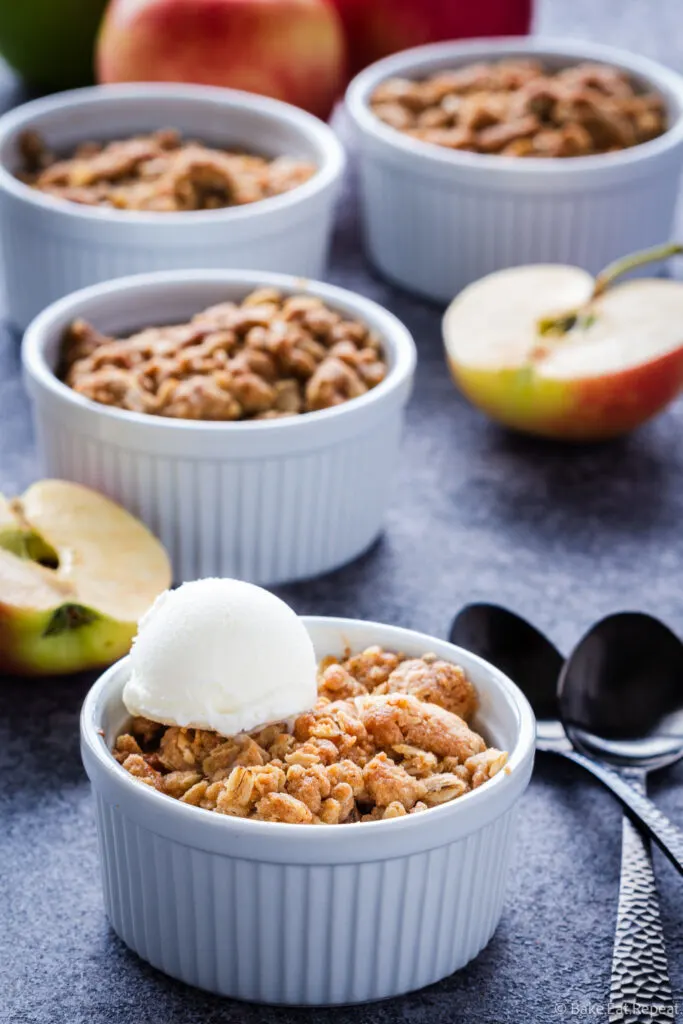 apple crisp made in the air fryer