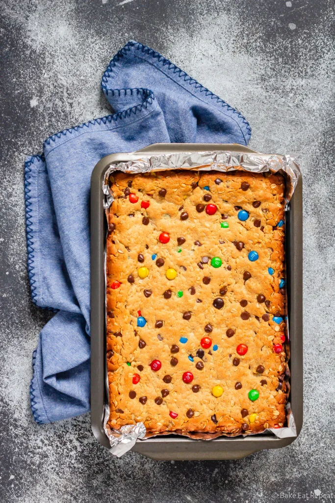 easy monster cookie bars